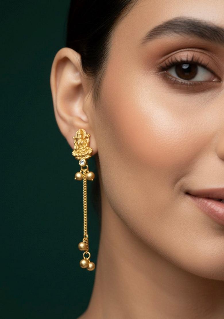 Gold Stainless Earrings - Indya