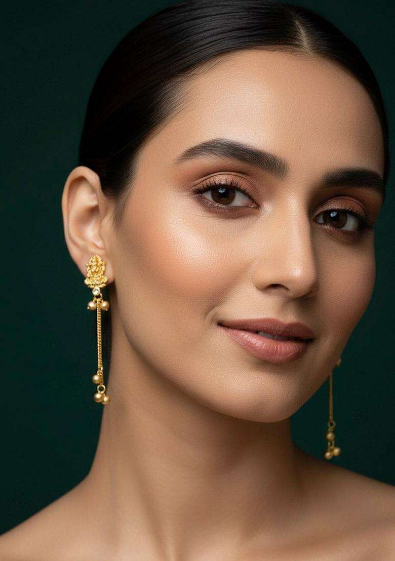 Gold Stainless Earrings - Indya