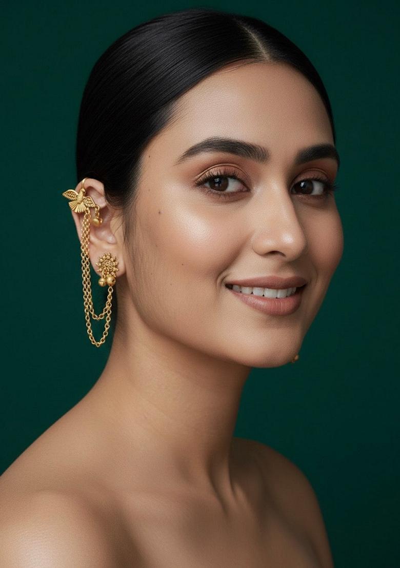 Gold Stainless Earrings - Indya