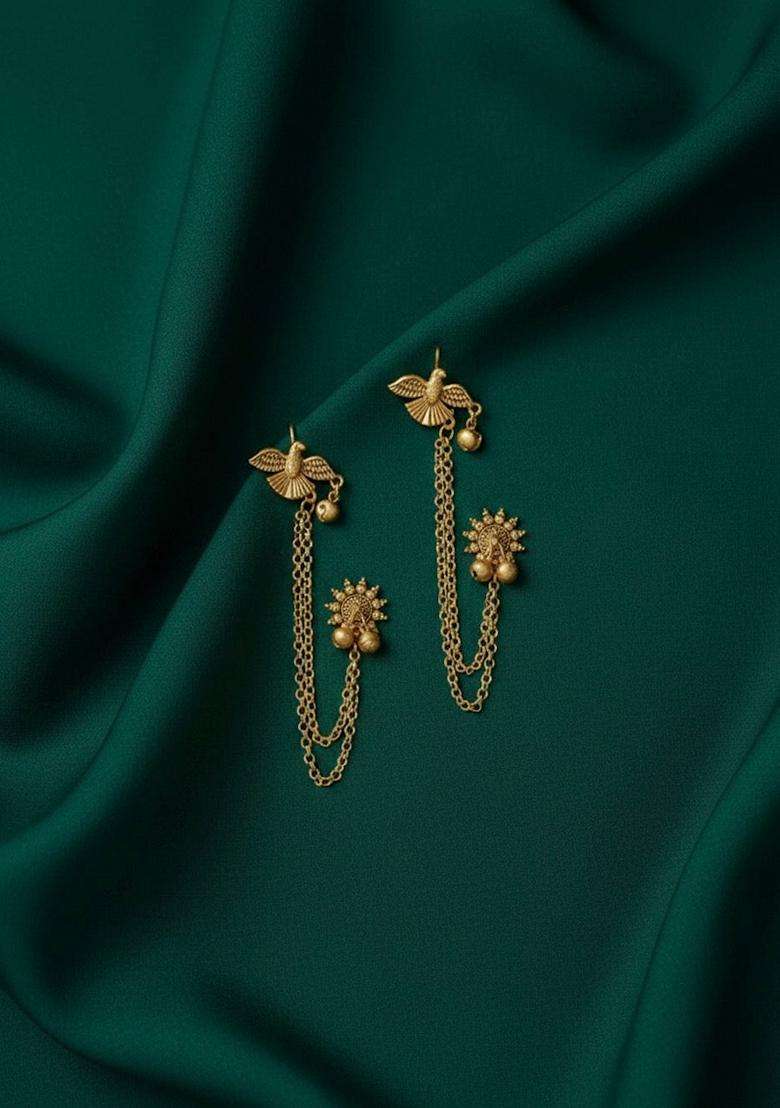 Gold Stainless Earrings - Indya