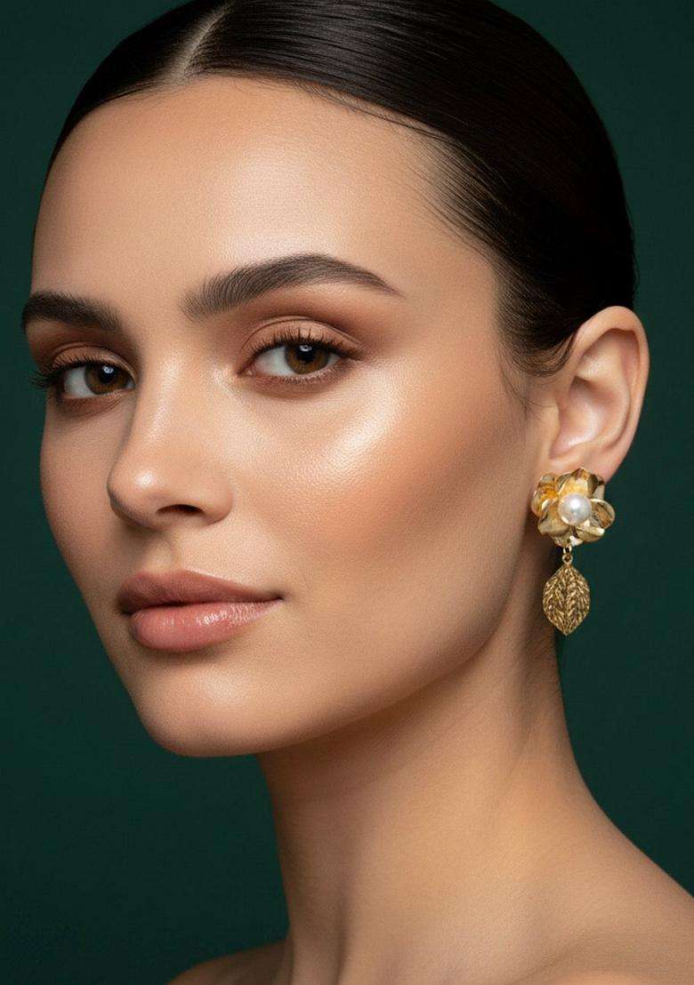 Gold Stainless Earrings - Indya