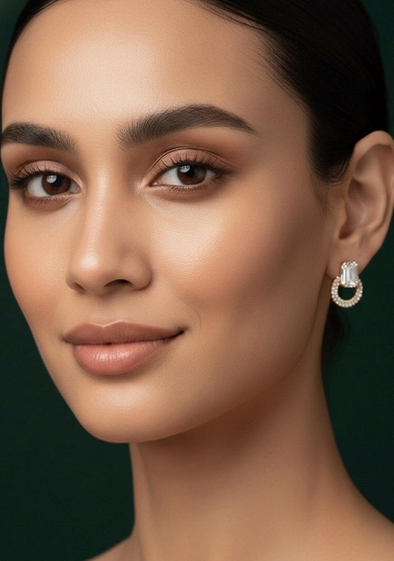 Gold Stainless Earrings - Indya