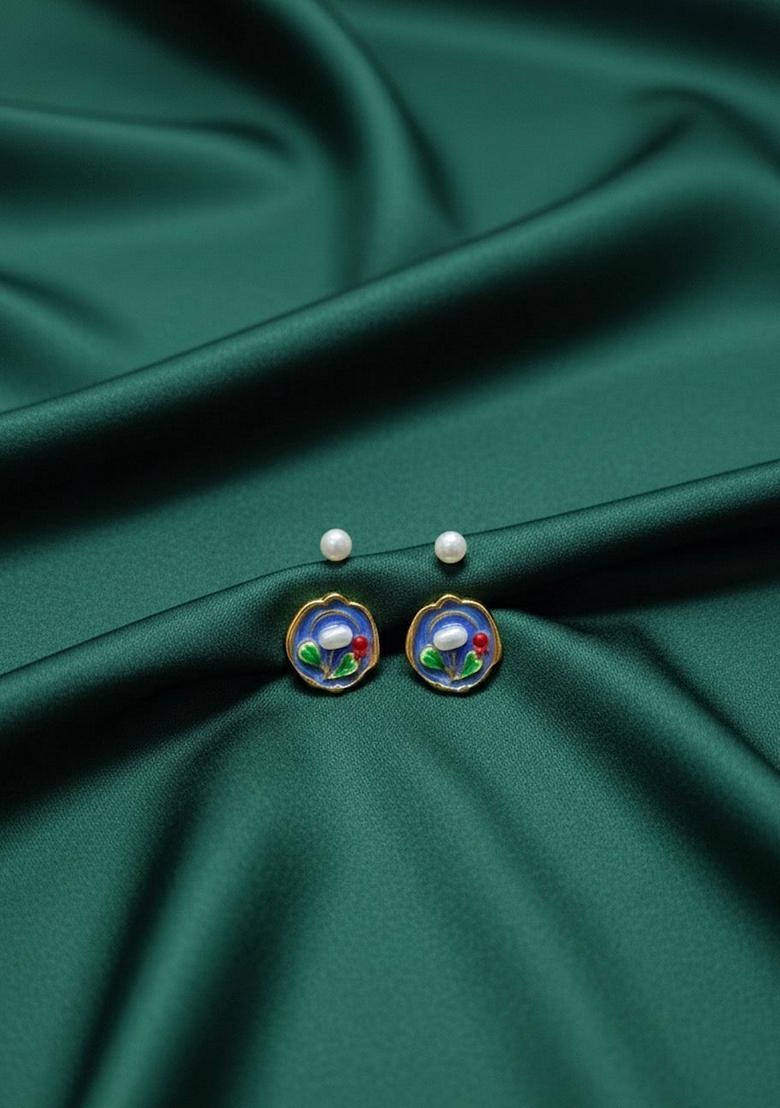 Gold Stainless Earrings - Indya