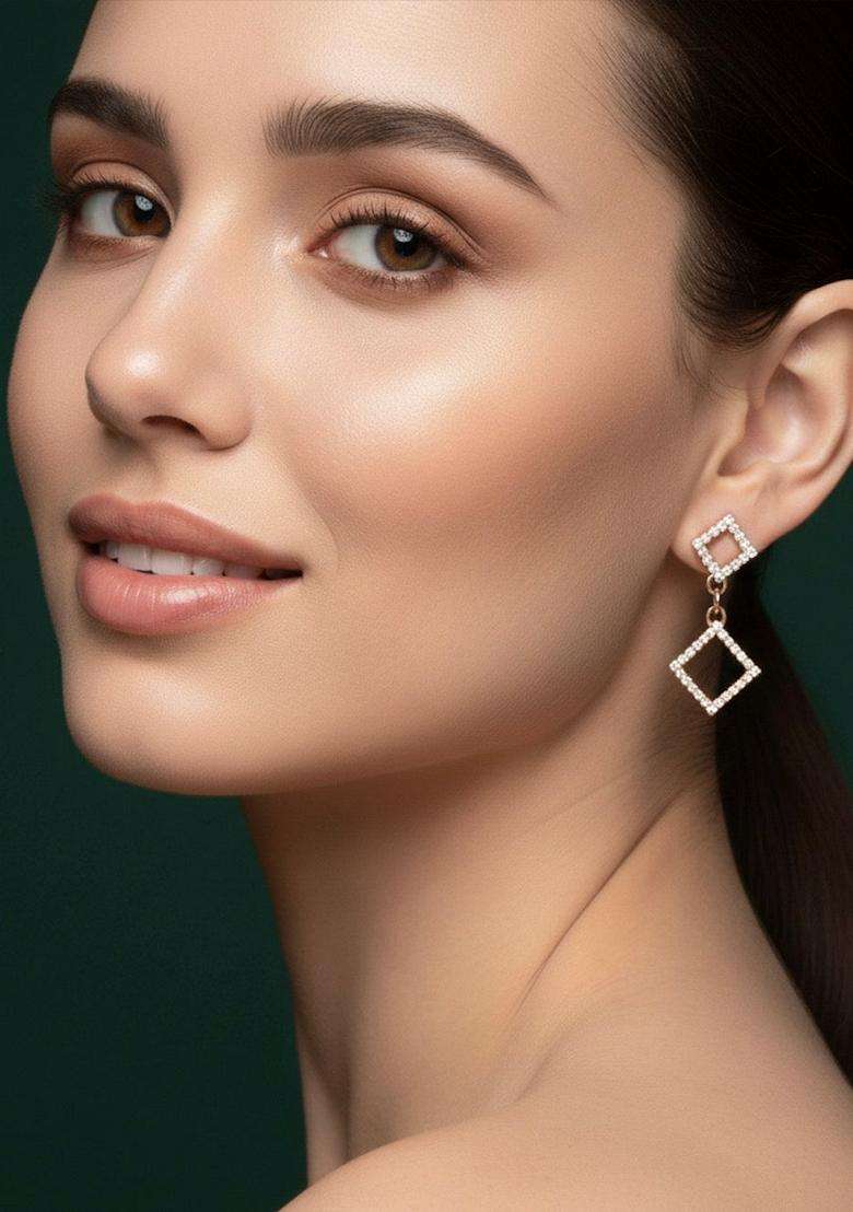 Gold Stainless Earrings - Indya