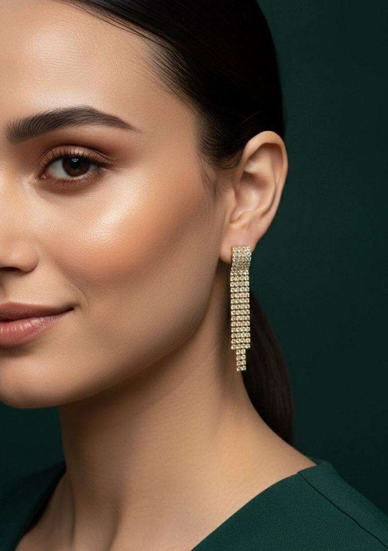 Gold Stainless Earrings - Indya