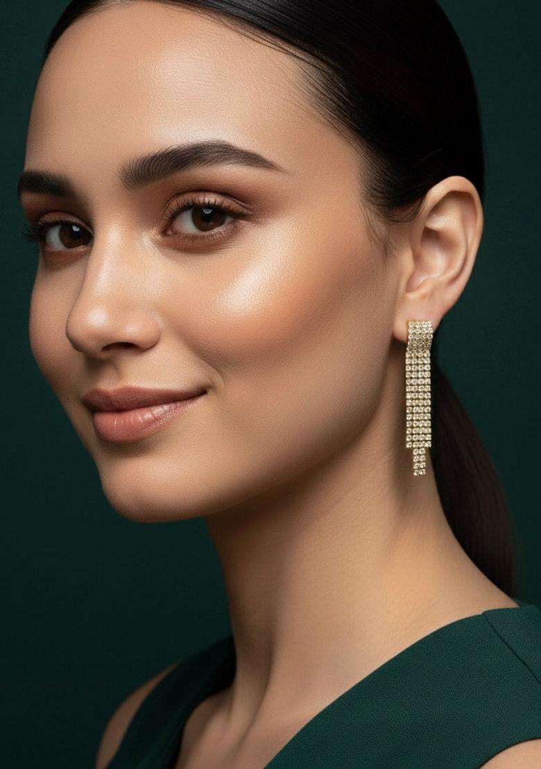 Gold Stainless Earrings - Indya