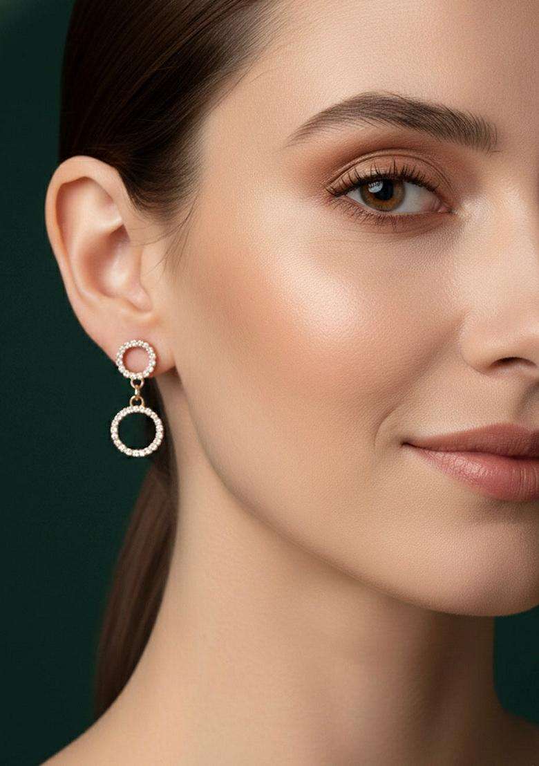 Gold Stainless Earrings - Indya