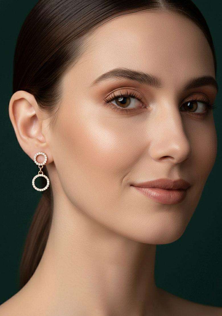 Gold Stainless Earrings - Indya