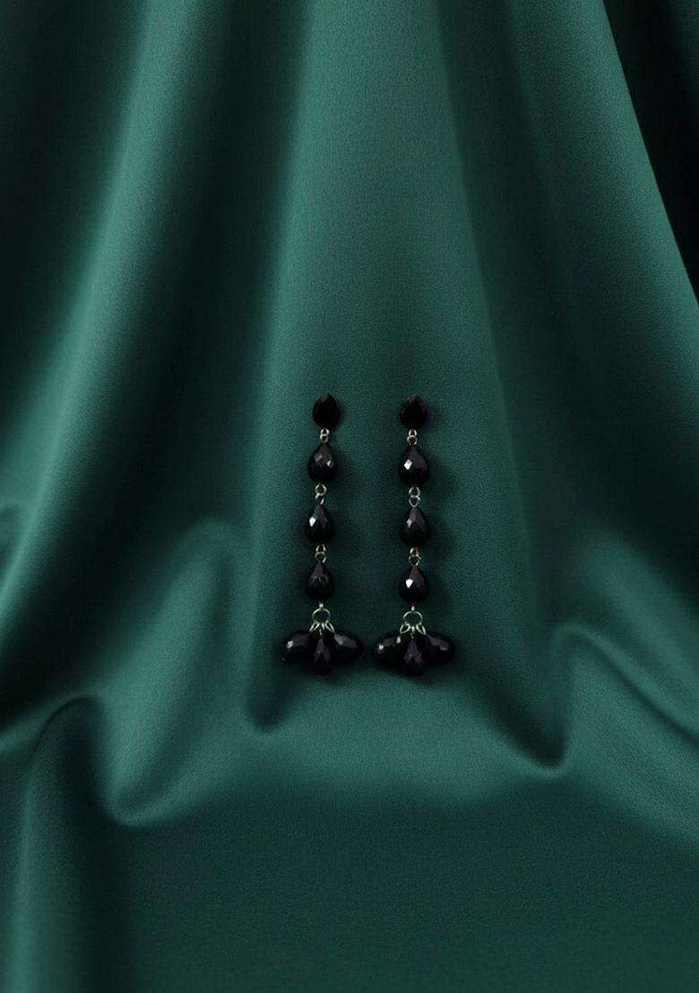 Black Stainless Earrings - Indya