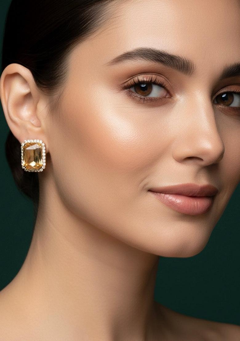 Gold Stainless Earrings - Indya