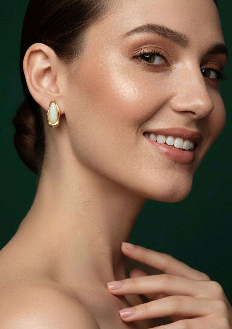 Gold Stainless Earrings - Indya
