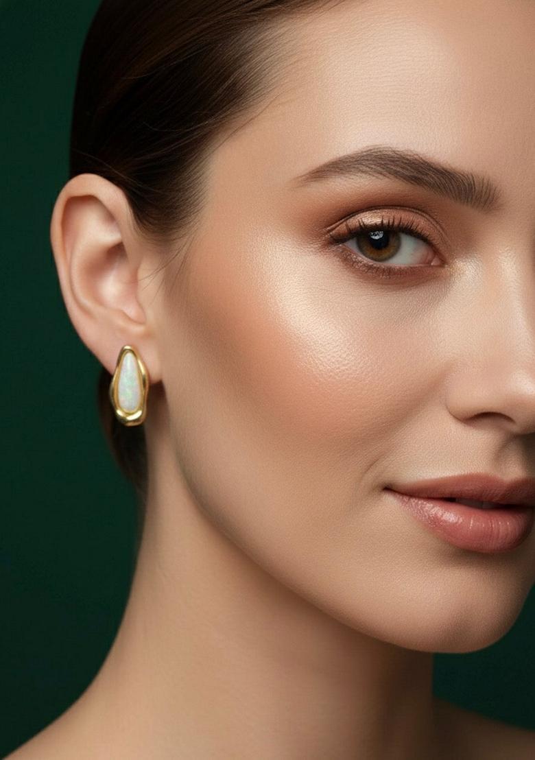 Gold Stainless Earrings - Indya