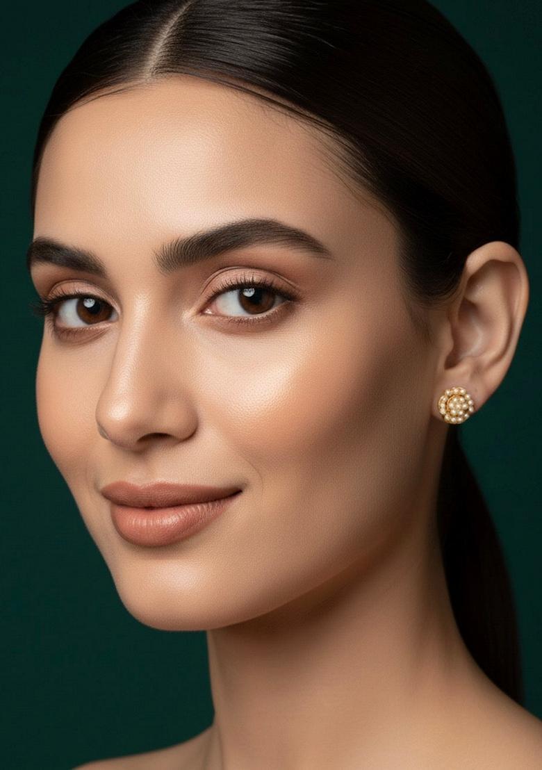 Gold Stainless Earrings - Indya