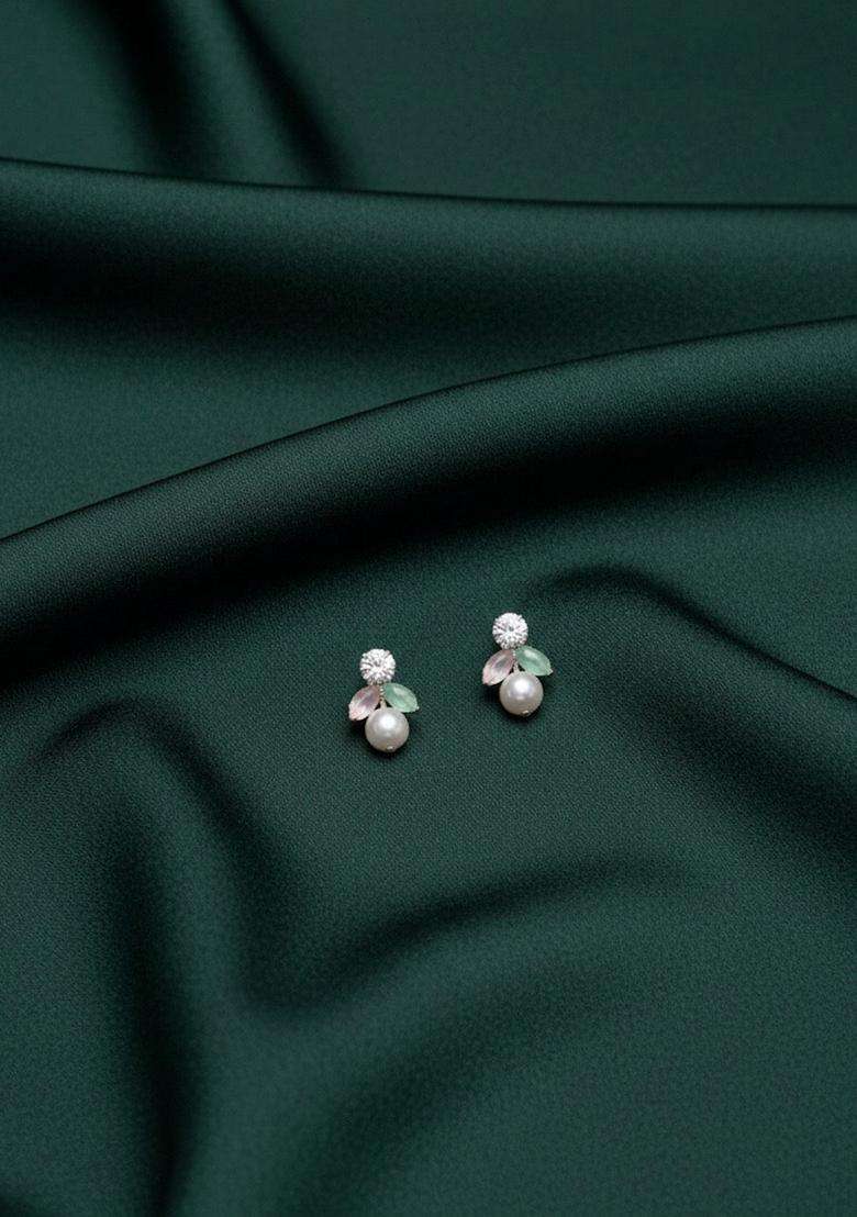 Silver Stainless Earrings - Indya