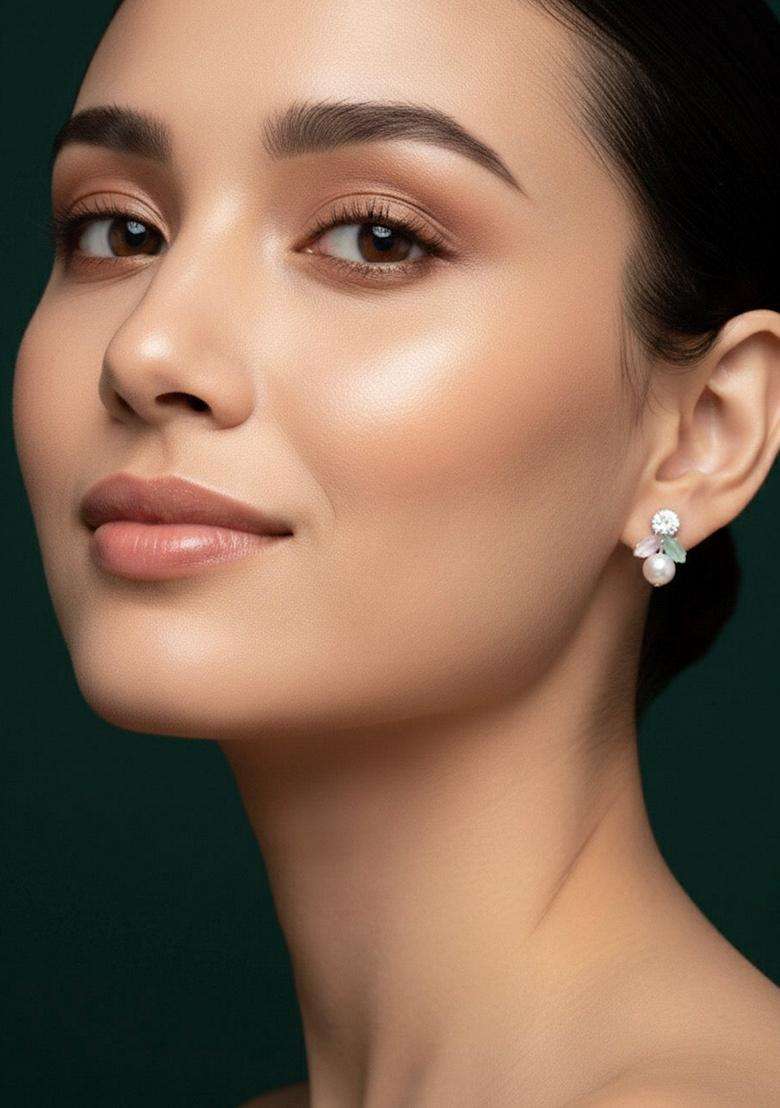 Silver Stainless Earrings - Indya