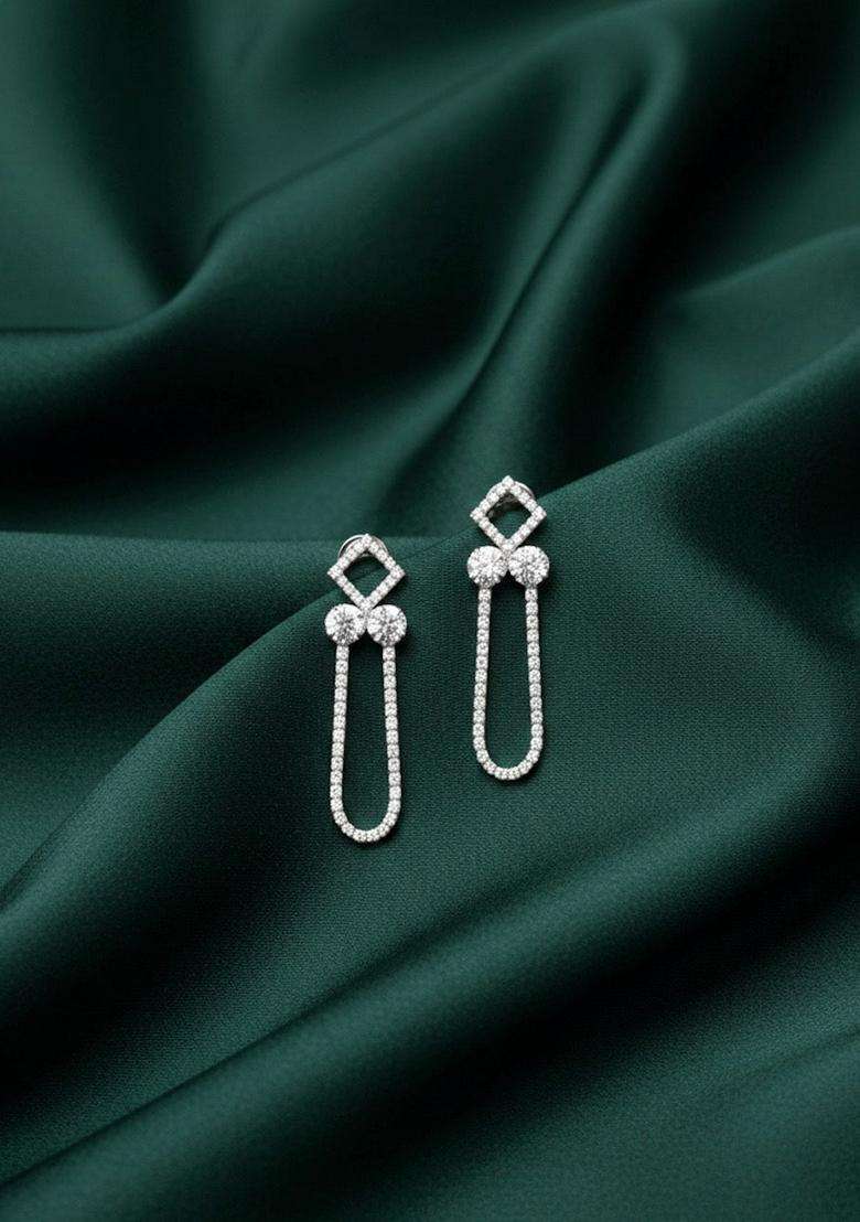 Silver Stainless Earrings - Indya
