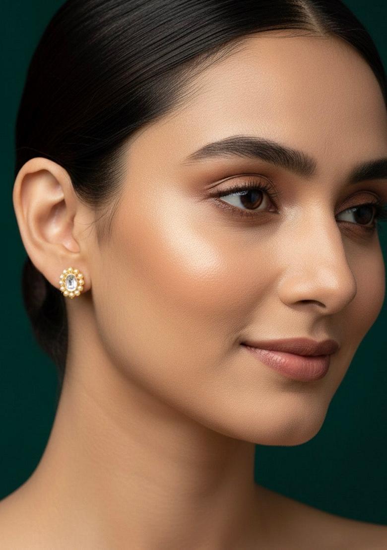 Gold Stainless Earrings - Indya