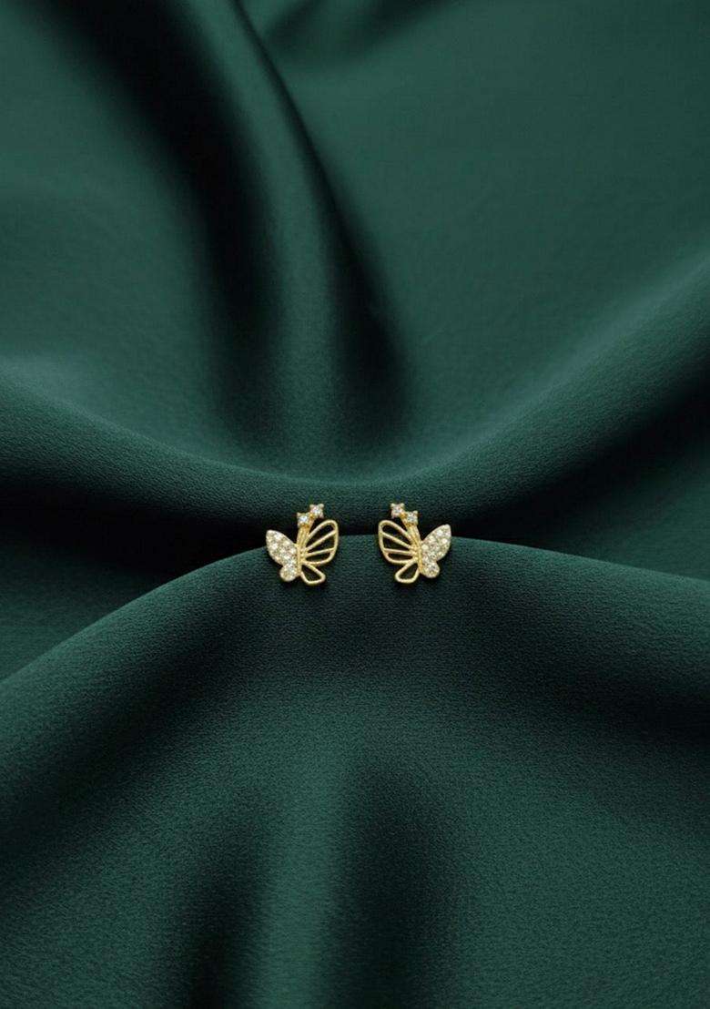Gold Stainless Earrings - Indya