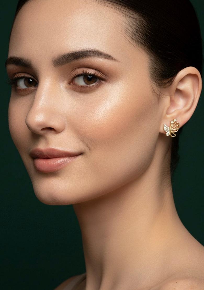 Gold Stainless Earrings - Indya