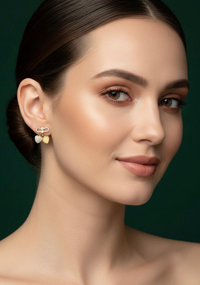 Gold Stainless Earrings - Indya
