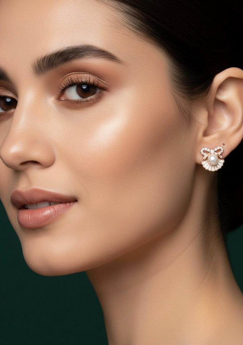 Rose Gold Stainless Earrings - Indya