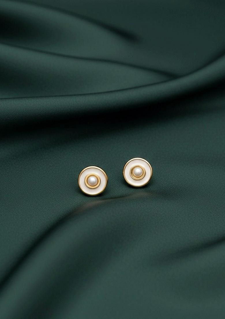 Gold Stainless Earrings - Indya