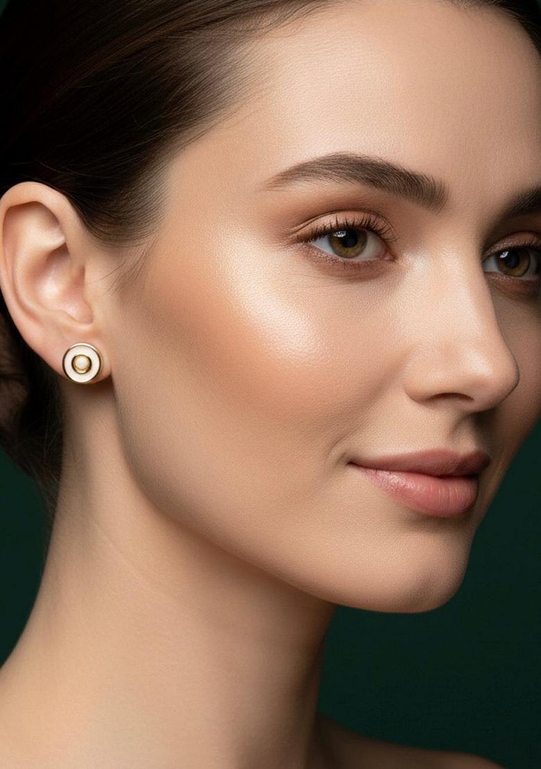 Gold Stainless Earrings - Indya