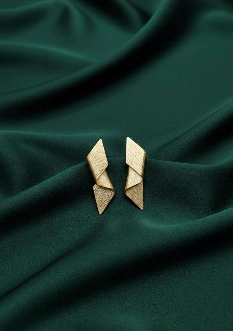 Gold Stainless Earrings - Indya