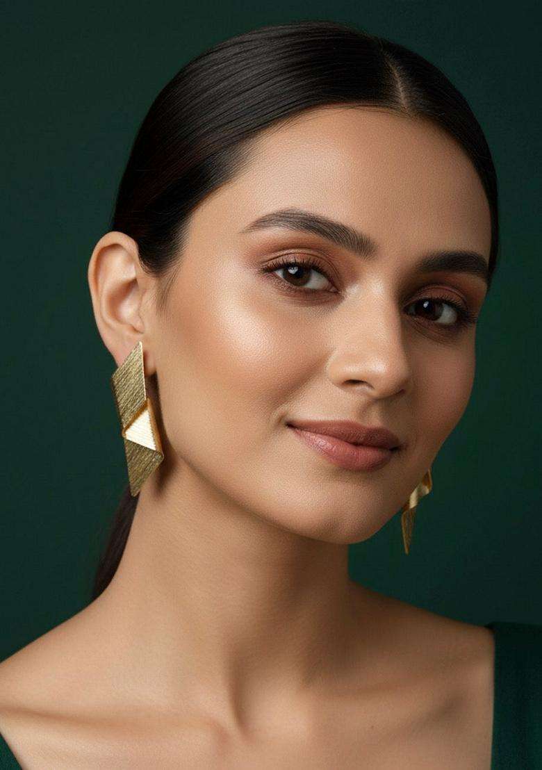 Gold Stainless Earrings - Indya