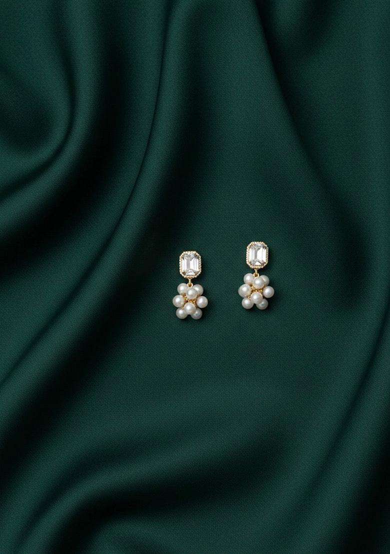 Gold Stainless Earrings - Indya
