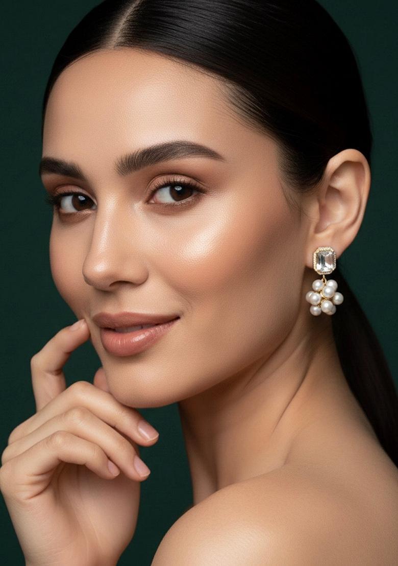 Gold Stainless Earrings - Indya