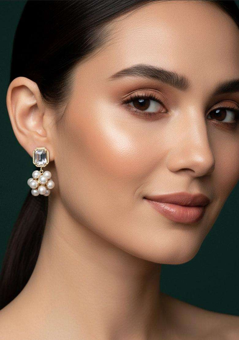 Gold Stainless Earrings - Indya