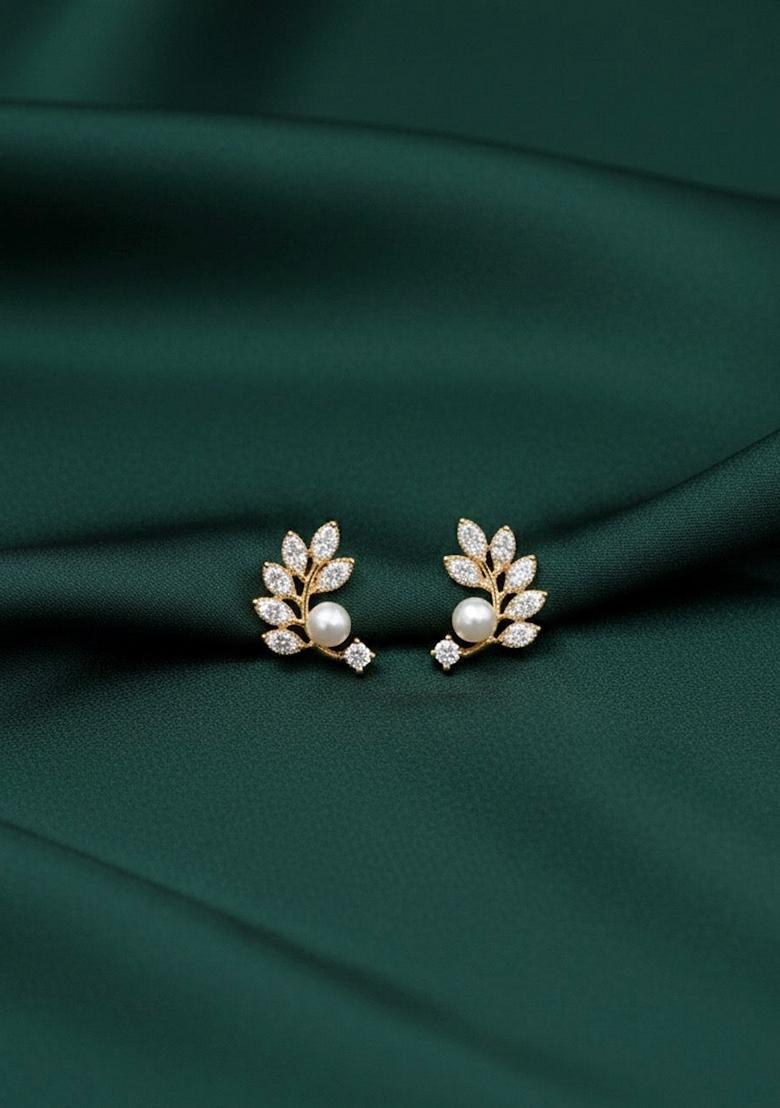 Gold Stainless Earrings - Indya