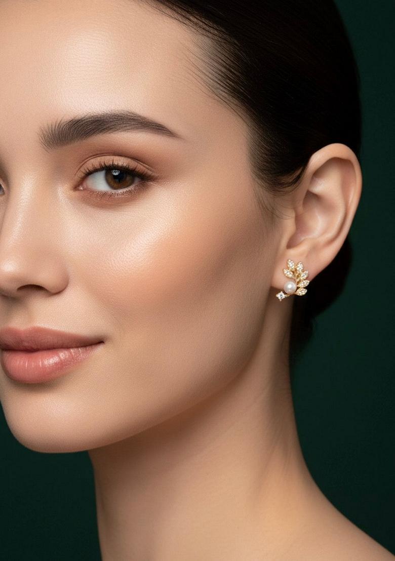 Gold Stainless Earrings - Indya