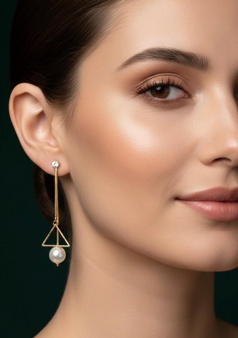 Gold Stainless Earrings - Indya