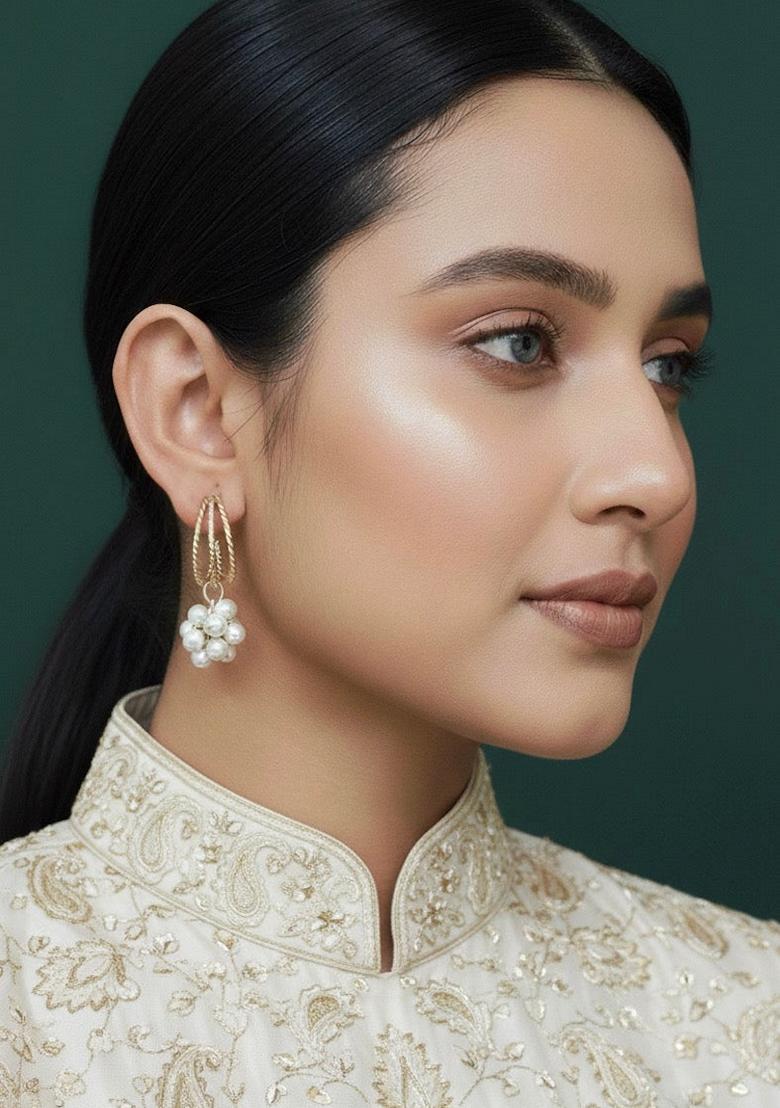 Gold Stainless Earrings - Indya