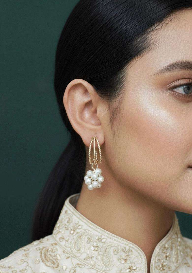 Gold Stainless Earrings - Indya