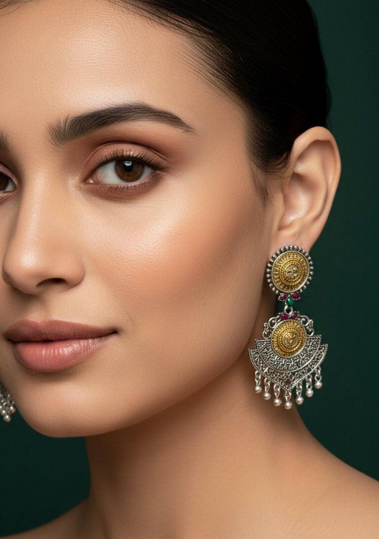 Silver Stainless Earrings - Indya