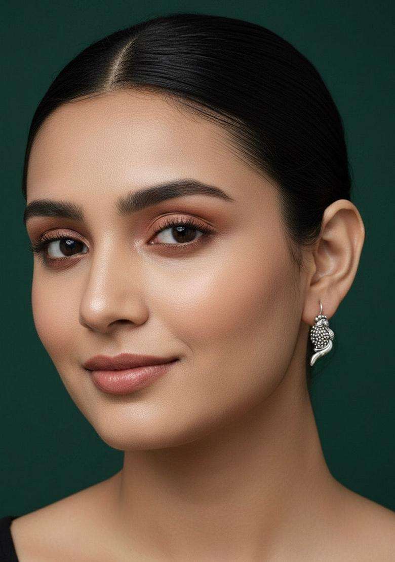 Silver Stainless Earrings - Indya
