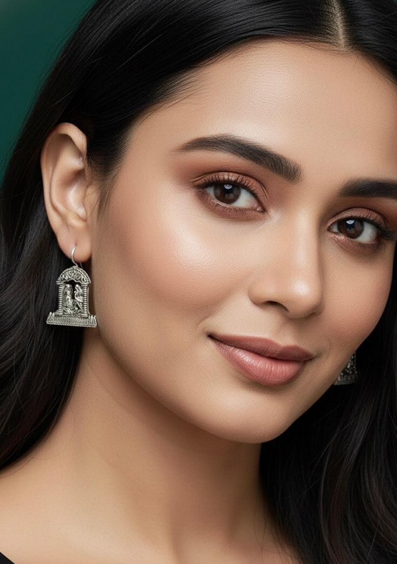 Silver Stainless Earrings - Indya