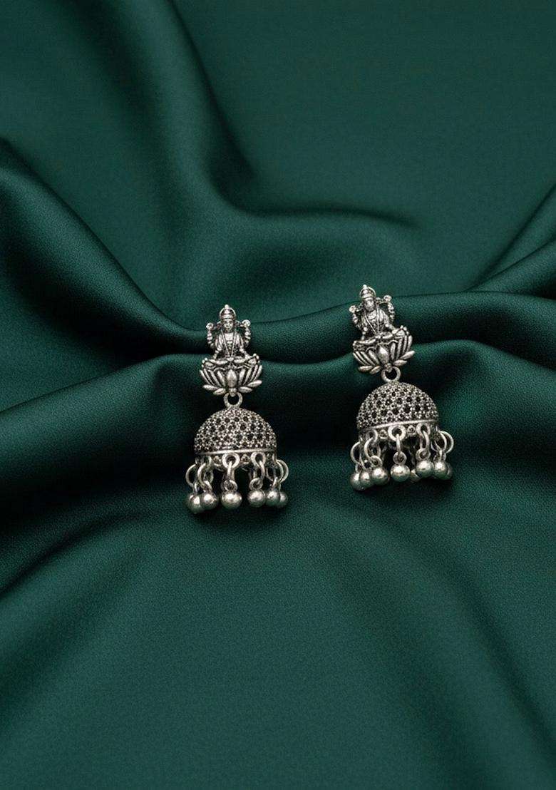 Silver Stainless Earrings - Indya