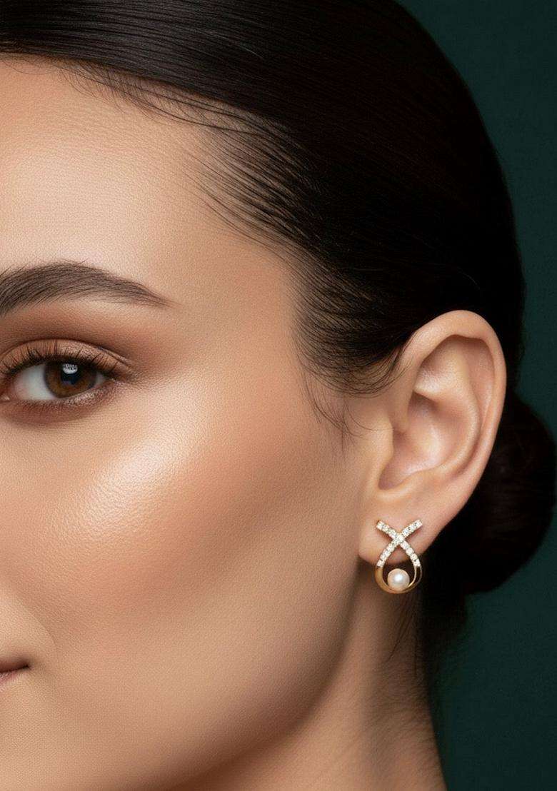 Gold Stainless Earrings - Indya