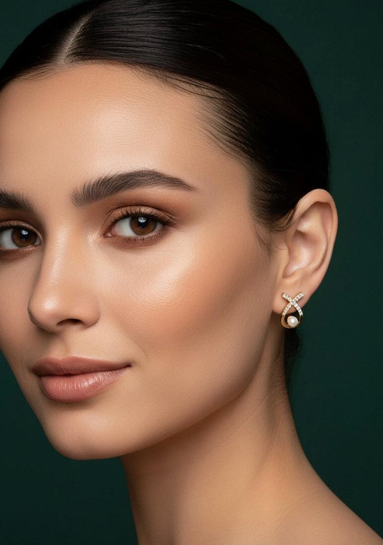 Gold Stainless Earrings - Indya