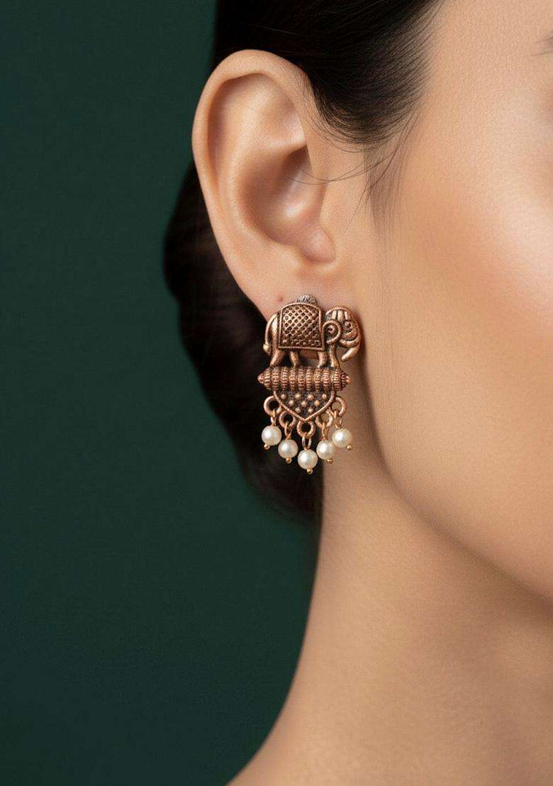 Copper Stainless Earrings - Indya