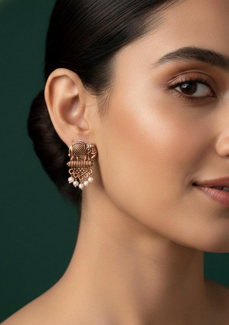 Copper Stainless Earrings - Indya