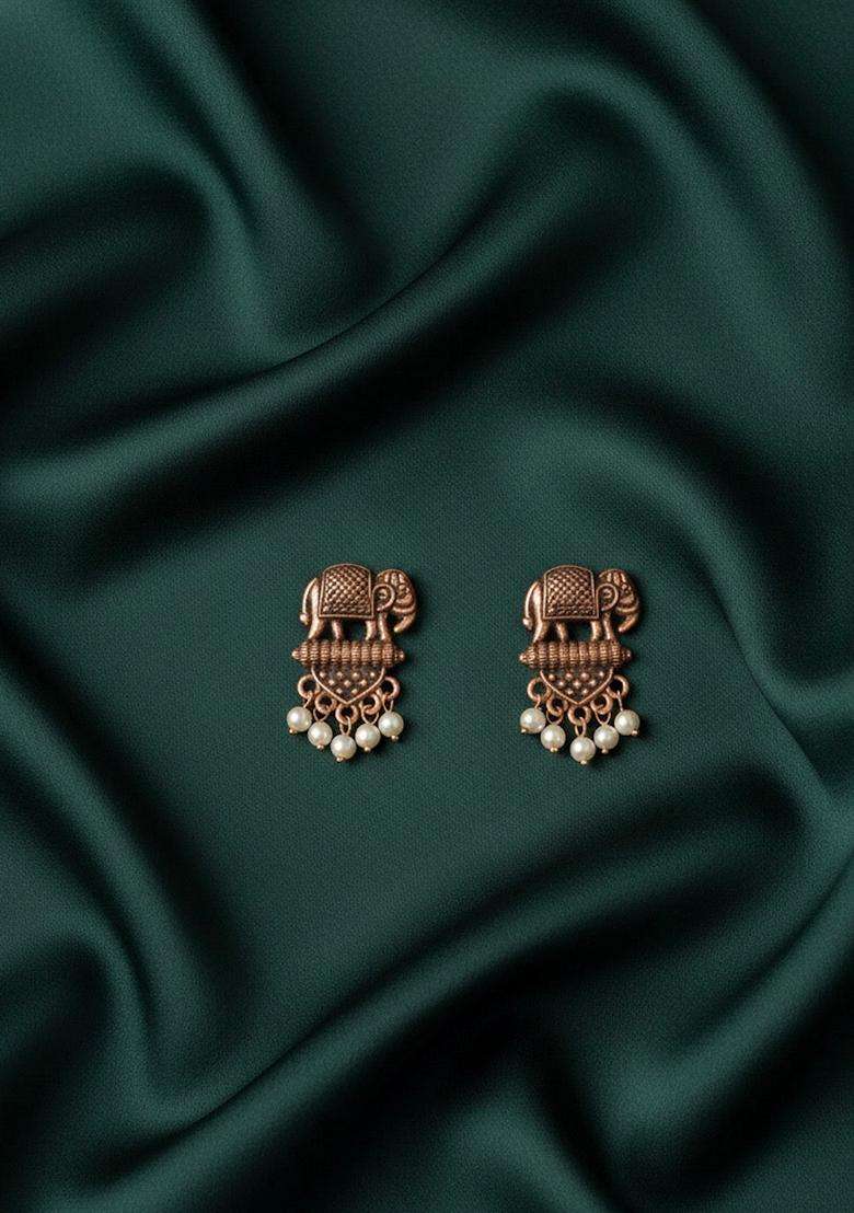 Copper Stainless Earrings - Indya