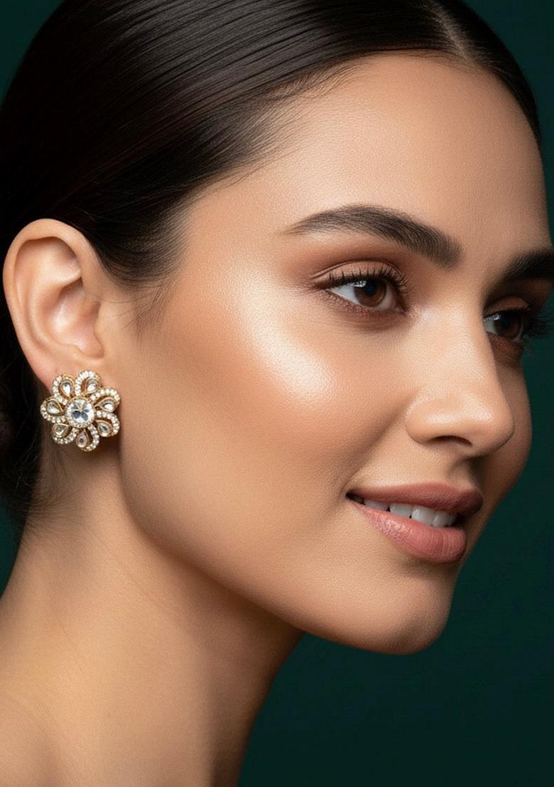 Gold Stainless Earrings - Indya