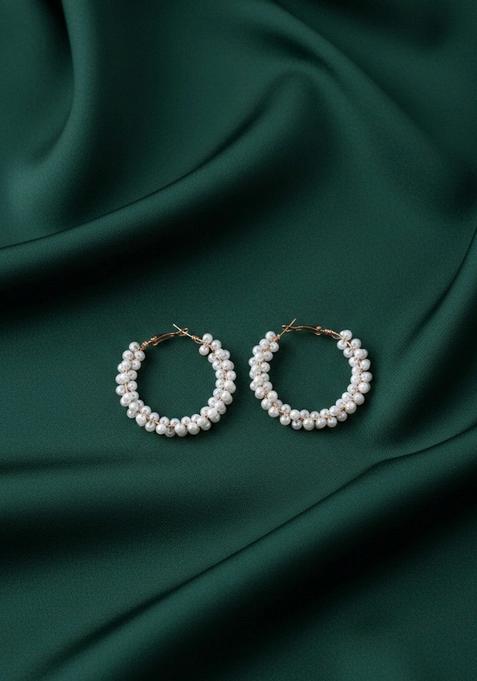 White Stainless Earrings