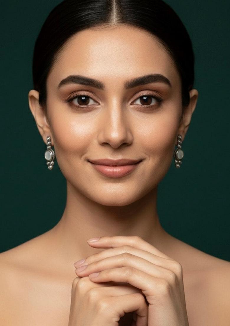 Silver Stainless Earrings - Indya