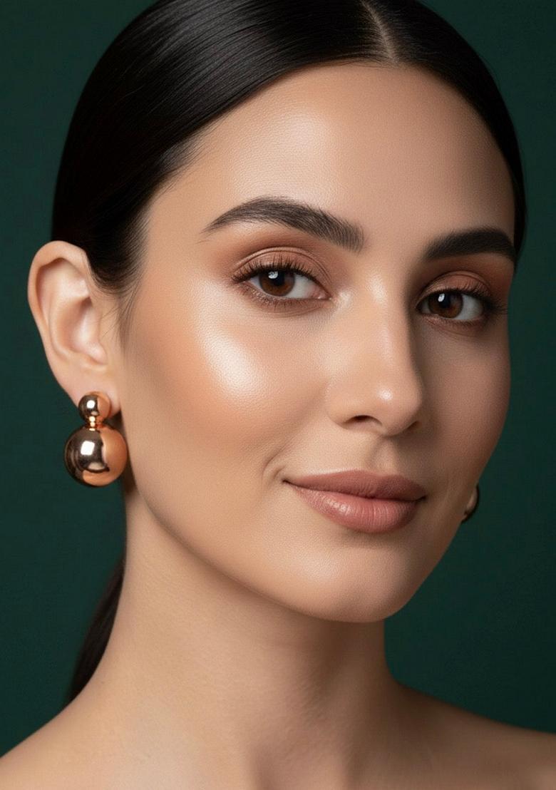 Rose Gold Stainless Earrings - Indya